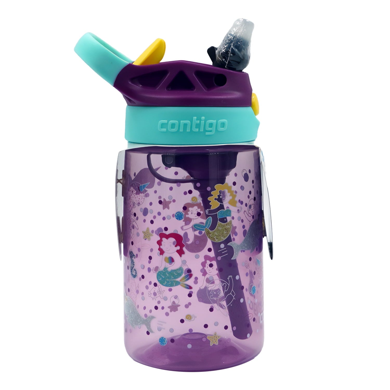 Contigo Kids Water Bottle with Redesigned AUTOSPOUT Straw, 14 oz, Grape Forest Haven - 13PG