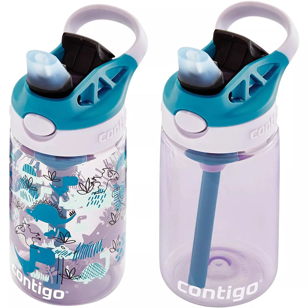 Contigo Kids Water Bottle with Redesigned AUTOSPOUT Straw, 14 oz, Grape Forest Haven - 13PG