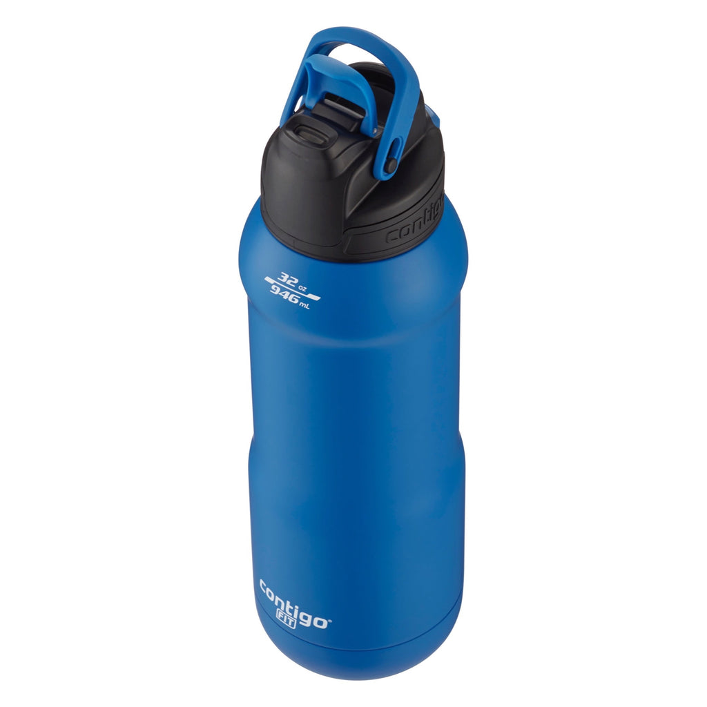 Contigo Fit Stainless Steel AUTOSPOUT Water Bottle with Straw, Blue Amp, 32 fl oz. - CHCL