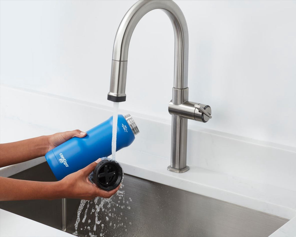 Contigo Fit Stainless Steel AUTOSPOUT Water Bottle with Straw, Blue Amp, 32 fl oz. - CHCL