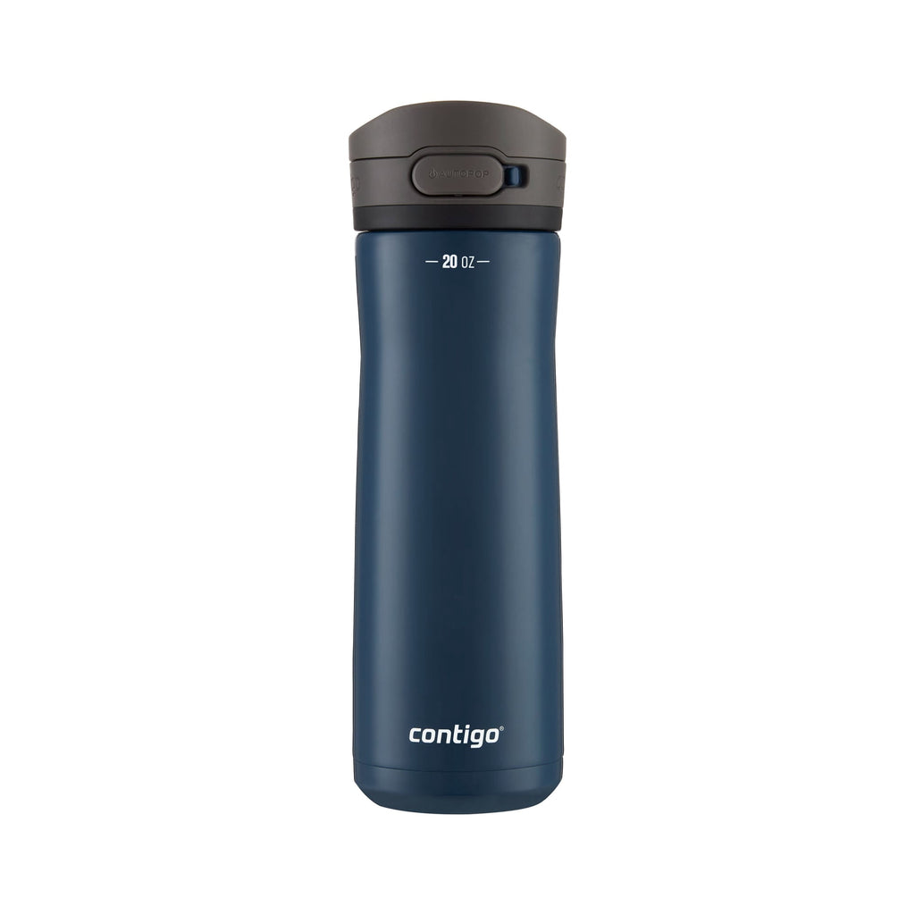Contigo Jackson Chill Bundle 2 Water Bottles Black 24oz and Blueberry 20oz with Autopop Lid - R314
