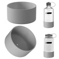 Linkidea 2 Pack Water Bottle Boot Compatible with Nalgene Sustain Wide Mouth 32oz/48oz, Narrow Mouth 32oz, Silicone Anti-Slip Bottle Bottom Bumper Protector (Grey) - LKKS
