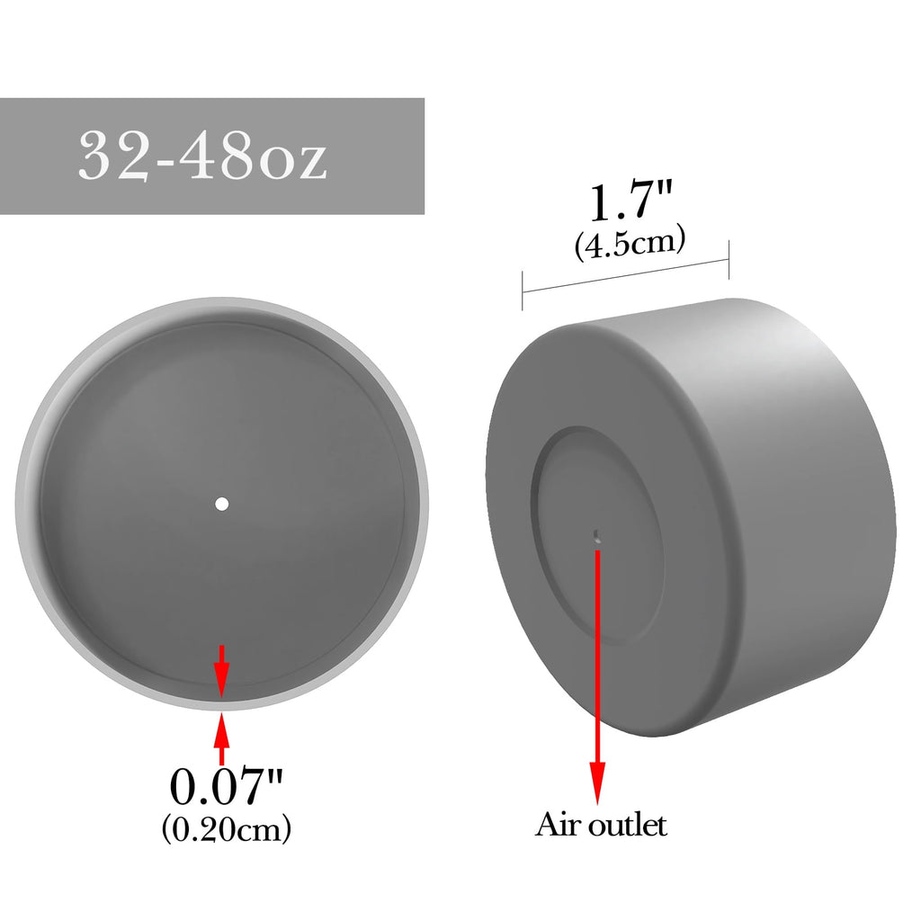 Linkidea 2 Pack Water Bottle Boot Compatible with Nalgene Sustain Wide Mouth 32oz/48oz, Narrow Mouth 32oz, Silicone Anti-Slip Bottle Bottom Bumper Protector (Grey) - LKKS