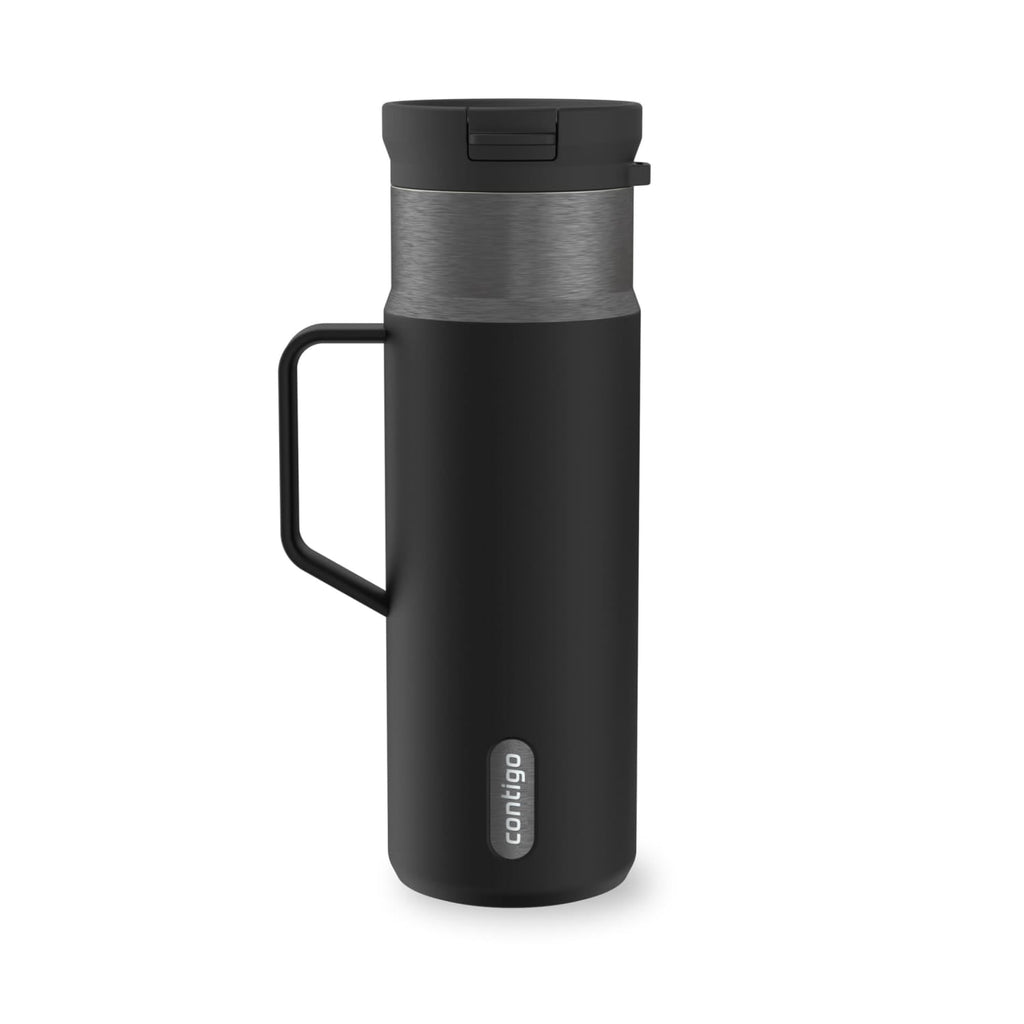 Contigo SnapSeal Leakproof Stainless Steel Reusable Water Bottle Tumbler with Side Handle, Dark Blue/Bronze, 20 oz - 784A
