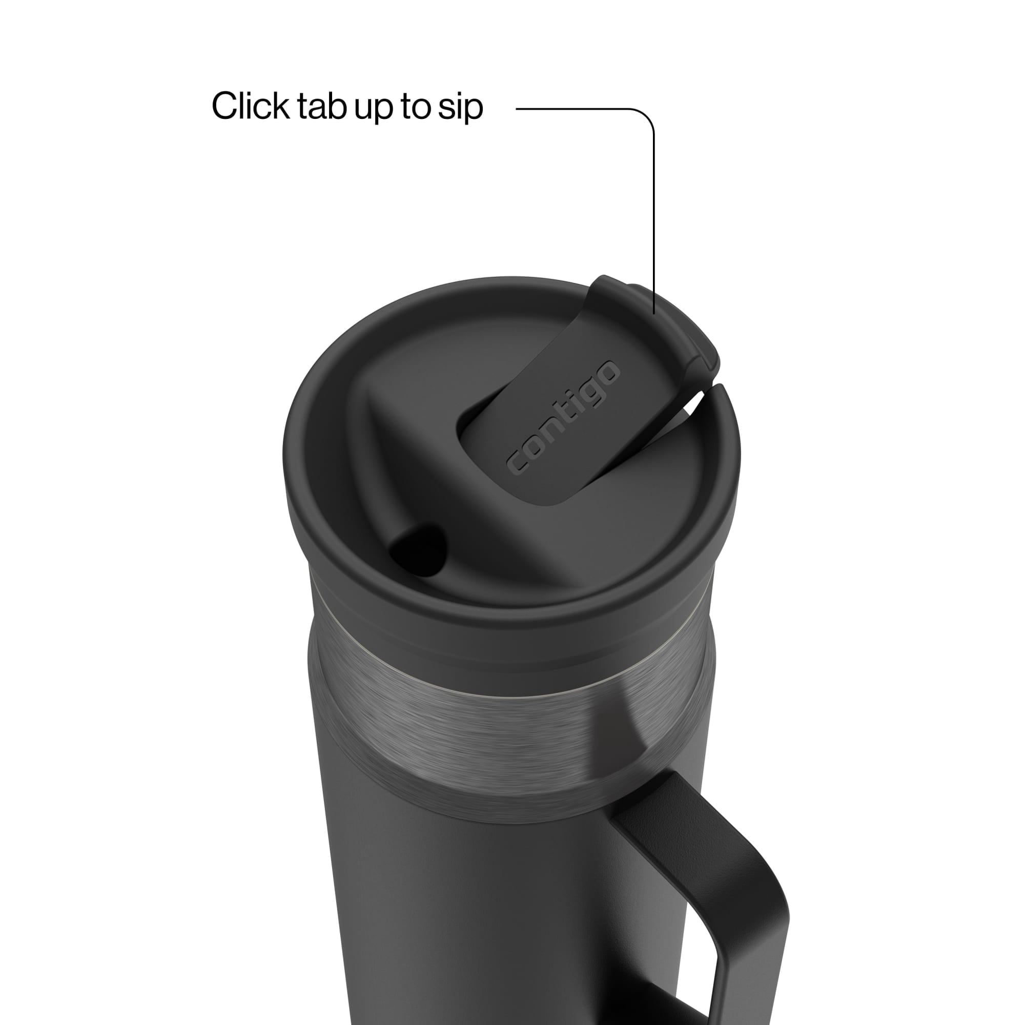 Contigo SnapSeal Leakproof Stainless Steel Reusable Water Bottle Tumbler with Side Handle, Dark Blue/Bronze, 20 oz - 784A