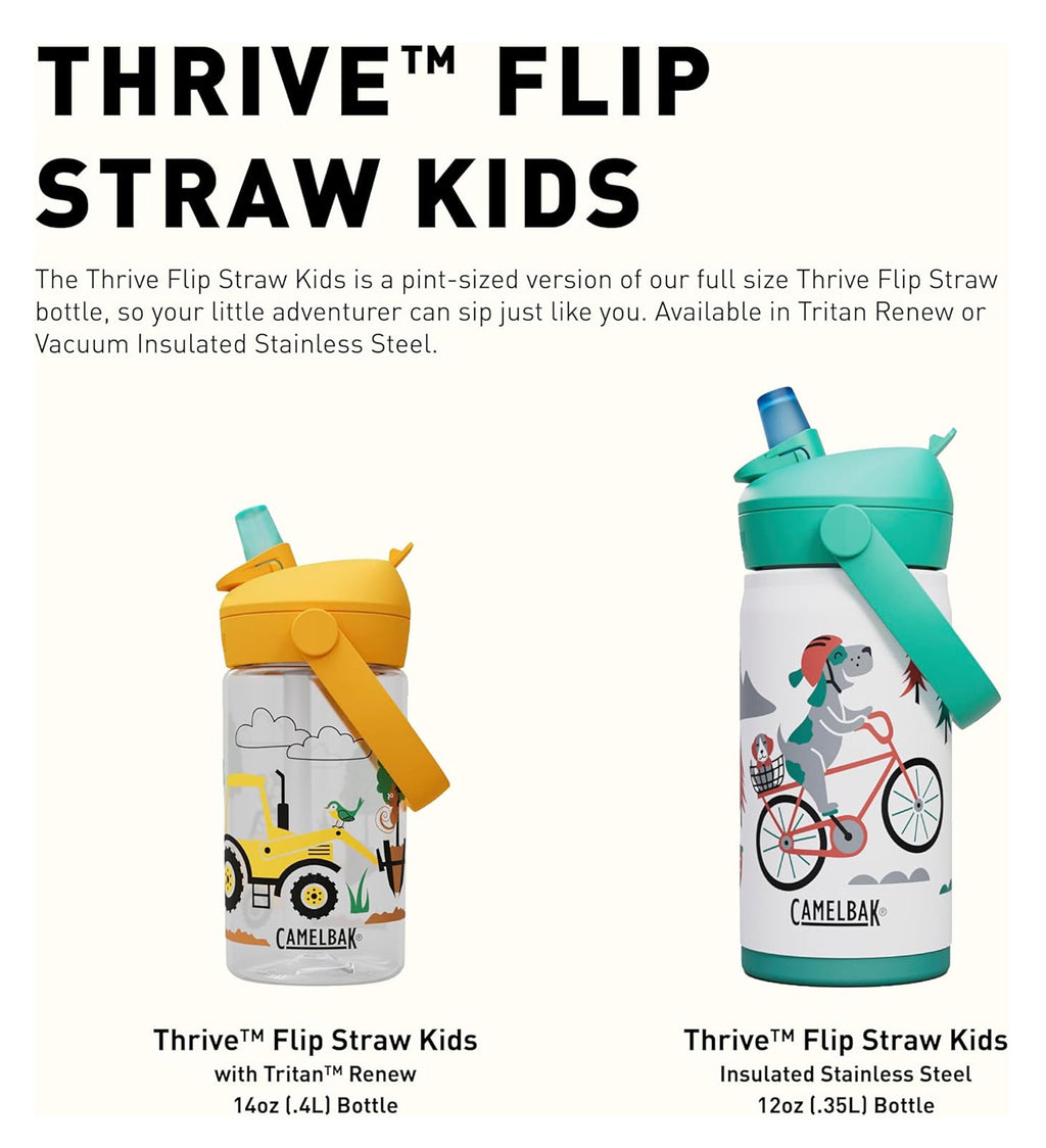 Camelbak Thrive™ Flip Straw Kids 14oz Bottle, Friendly Forest - 346C