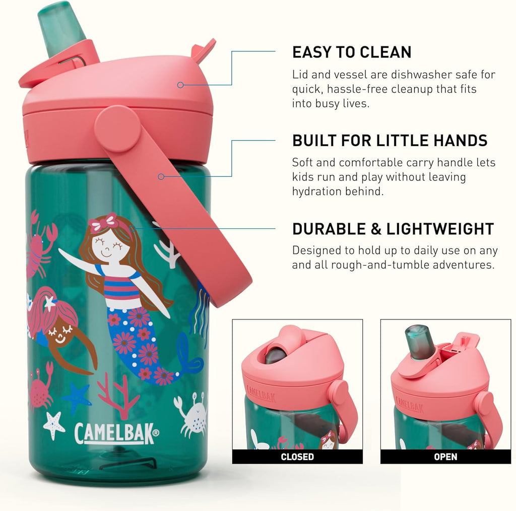 Camelbak Thrive™ Flip Straw Kids 14oz Bottle, Friendly Forest - 346C