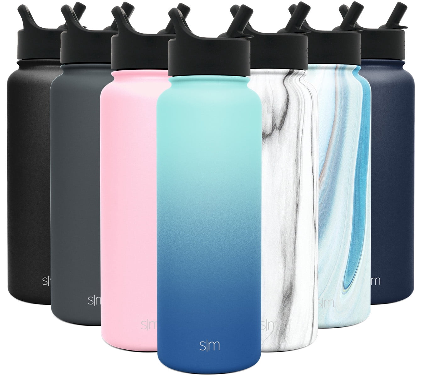 Simple Modern Summit Water Bottle Straw Lid Vacuum Insulated Stainless Steel Bottle | 18 fl oz - HVAC