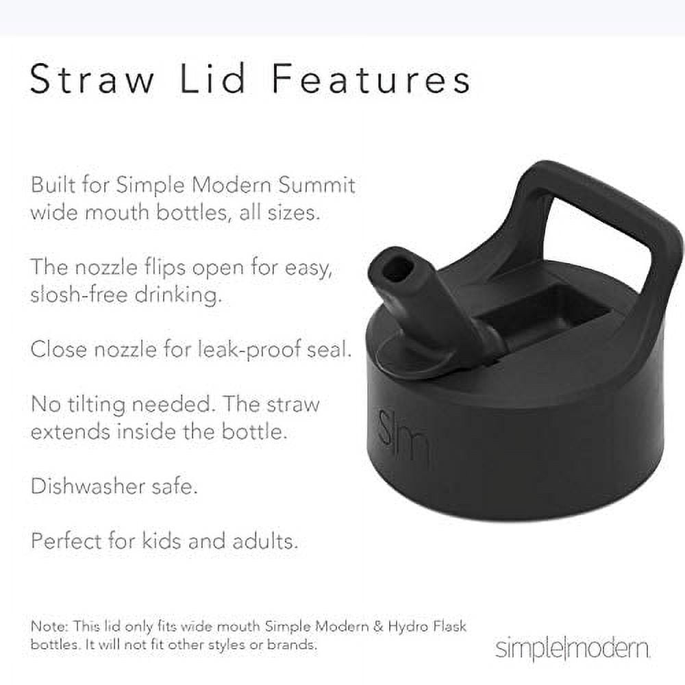 Simple Modern Summit Water Bottle Straw Lid Vacuum Insulated Stainless Steel Bottle | 18 fl oz - HVAC
