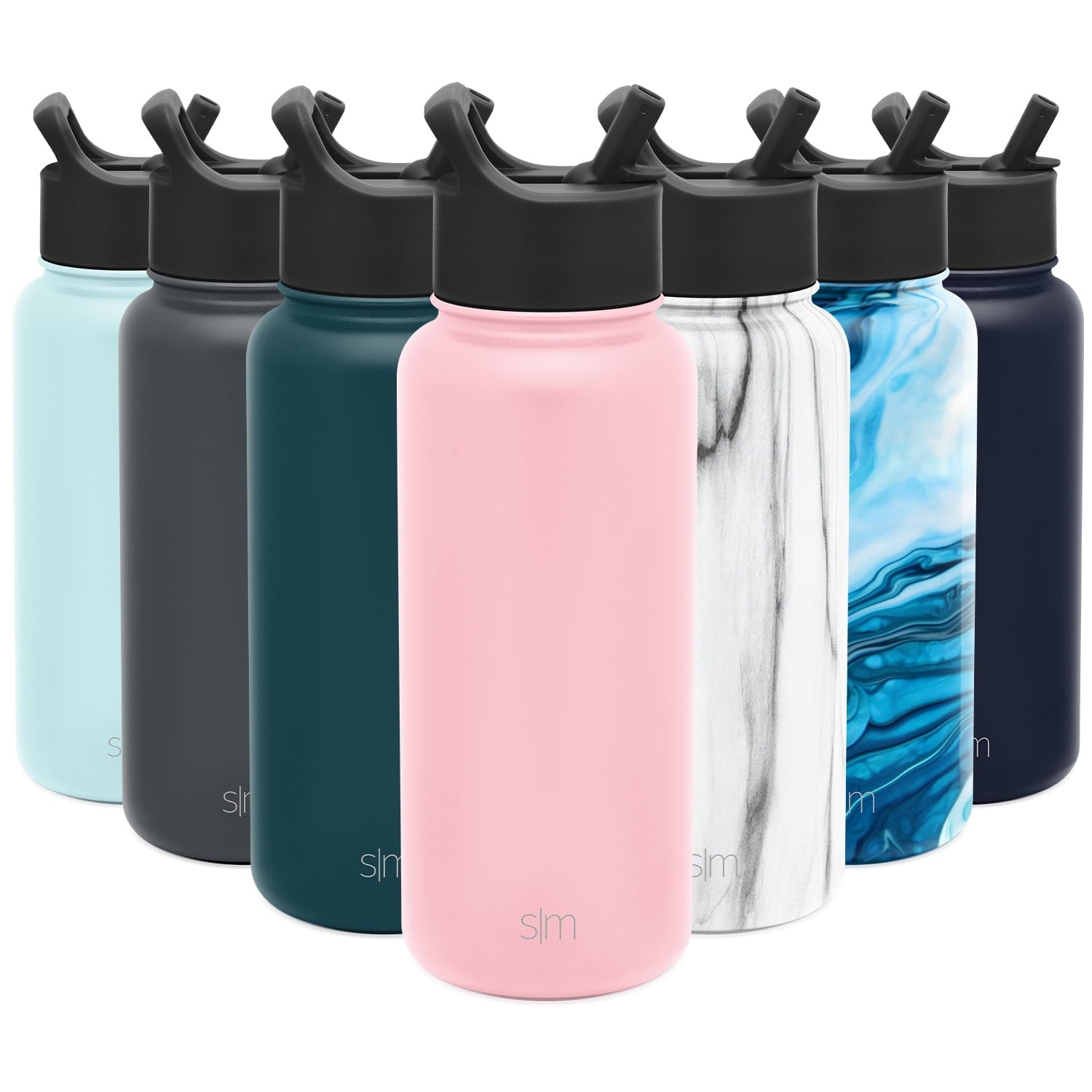 Simple Modern Summit Water Bottle Straw Lid Vacuum Insulated Stainless Steel Bottle | 18 fl oz - HVAC