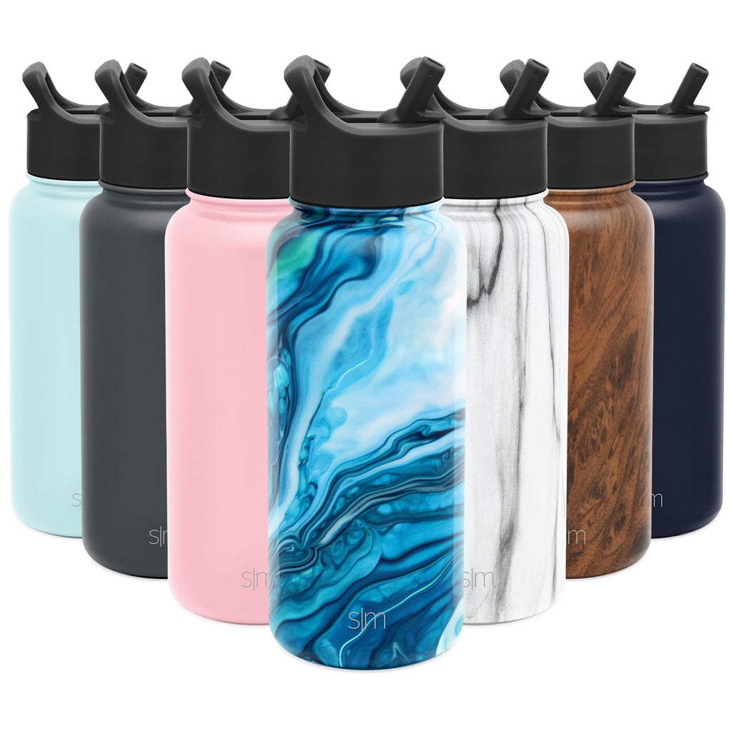 Simple Modern Summit Water Bottle Straw Lid Vacuum Insulated Stainless Steel Bottle | 18 fl oz - HVAC