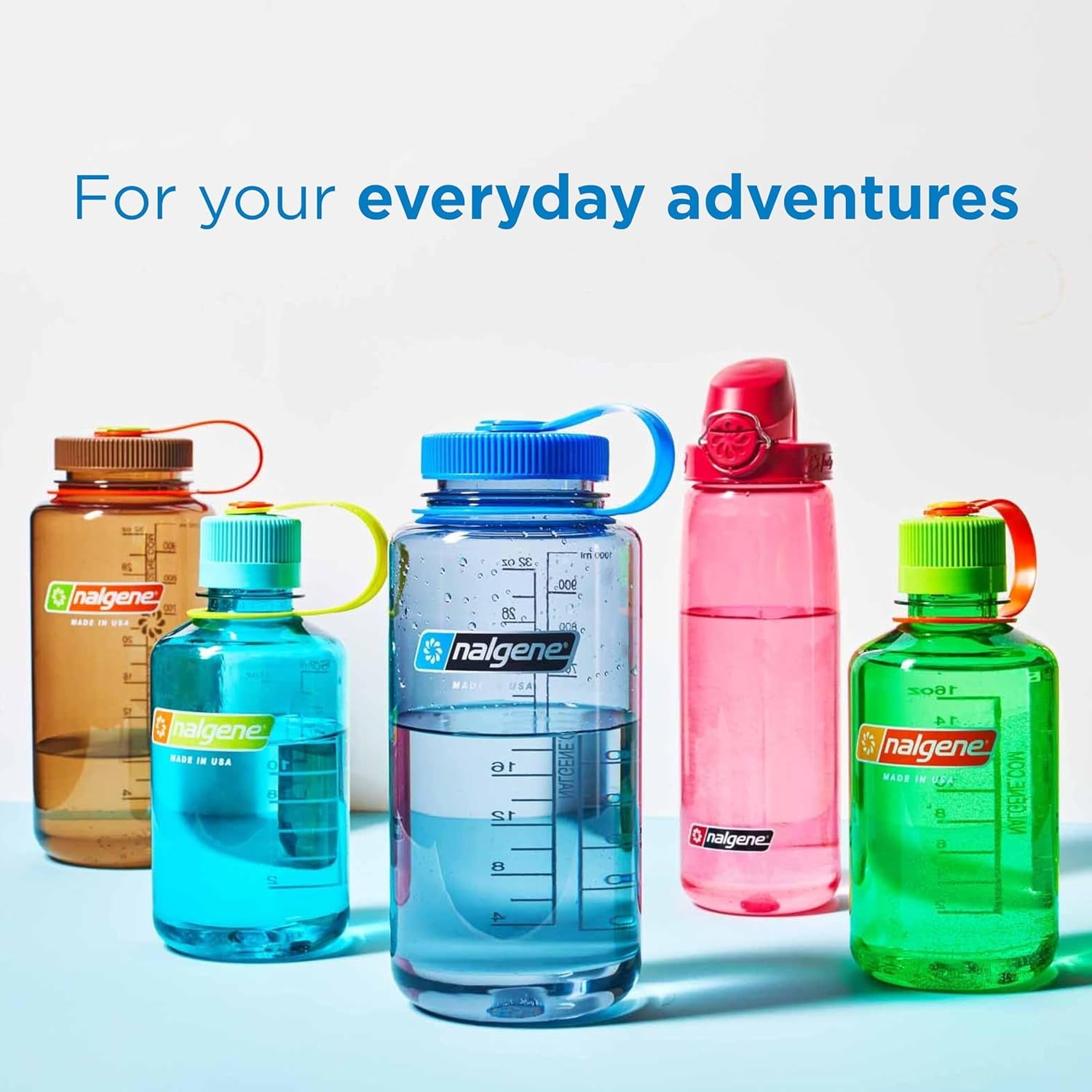 Nalgene Sustain Tritan BPA-Free Water Bottle Made with Material Derived from 50% Plastic Waste, 32 OZ, Narrow Mouth, Pear - H49T