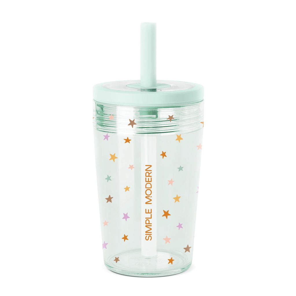 Simple Modern 12 fl oz Tritan Plastic Junior Tumbler with Silicone Straw Lid for Toddlers | Stars - MG2F