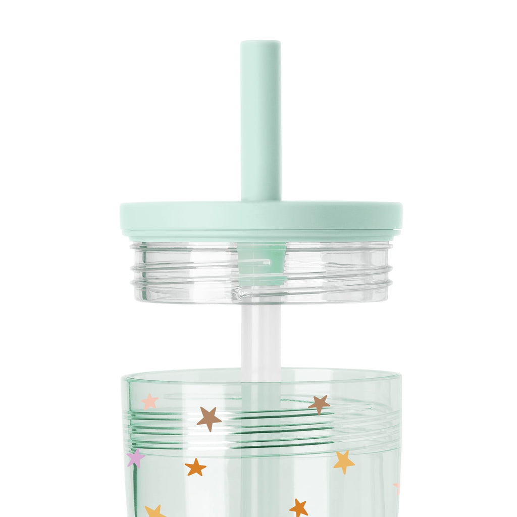 Simple Modern 12 fl oz Tritan Plastic Junior Tumbler with Silicone Straw Lid for Toddlers | Stars - MG2F