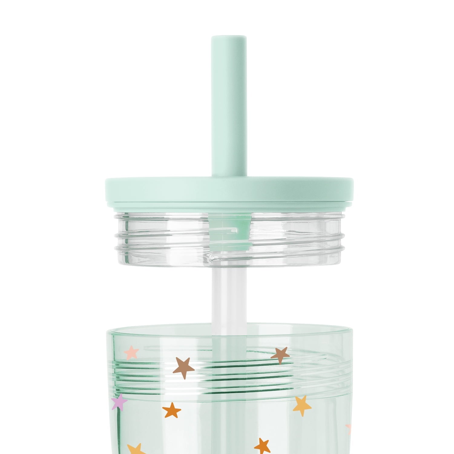 Simple Modern 12 fl oz Tritan Plastic Junior Tumbler with Silicone Straw Lid for Toddlers | Stars - MG2F