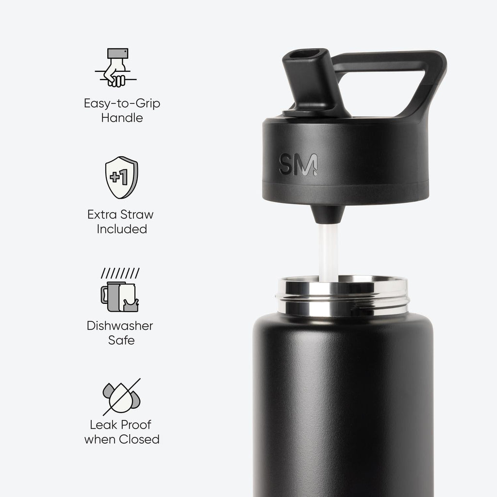 Simple Modern 30 fl oz Insulated Stainless Steel Summit Wide Mouth Water Bottle with Straw Lid | Slumberland - UPW6