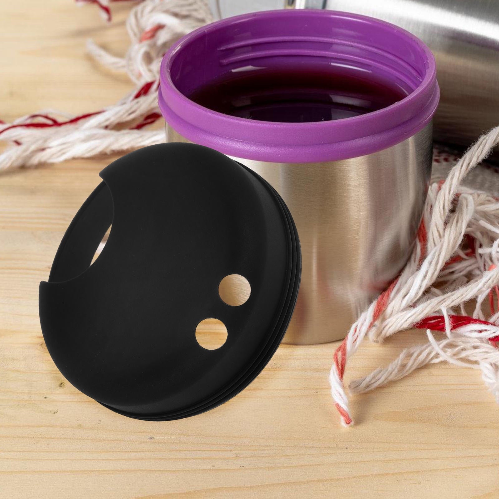 Worgeous 2pcs Splash Guarding Lid For Wide Mouth Bottle  Water Cup Anti-spill Intended Accessory Water Cup Lid Spill-proof Cap For Water Cup Compatible For Nalgene Easy Sipper - E91E