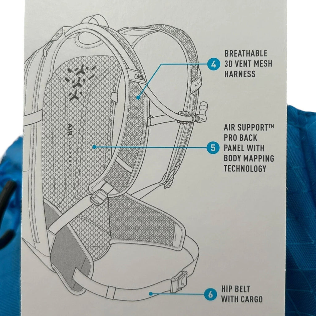 CAMELBAK M.U.L.E Pro 14L Bike Hydration Backpack 100 oz, Ibiza Blue/Orange - HTAD
