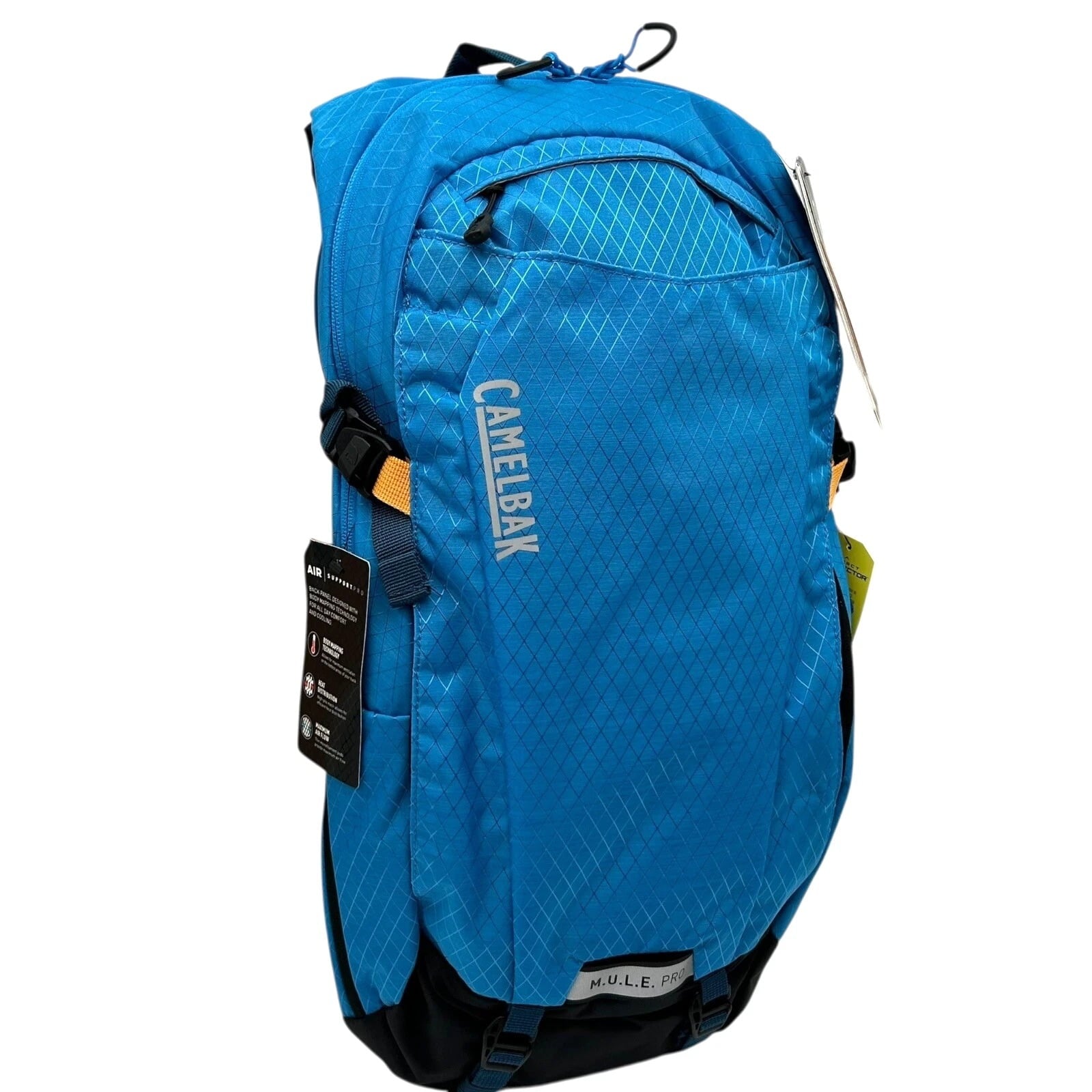 CAMELBAK M.U.L.E Pro 14L Bike Hydration Backpack 100 oz, Ibiza Blue/Orange - HTAD
