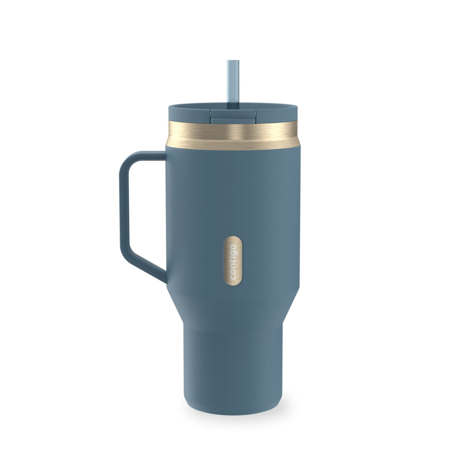Contigo SnapSeal Leakproof Stainless Steel Reusable Water Bottle Tumbler with Side Handle, Black/Bronze, 30 oz - UKGK