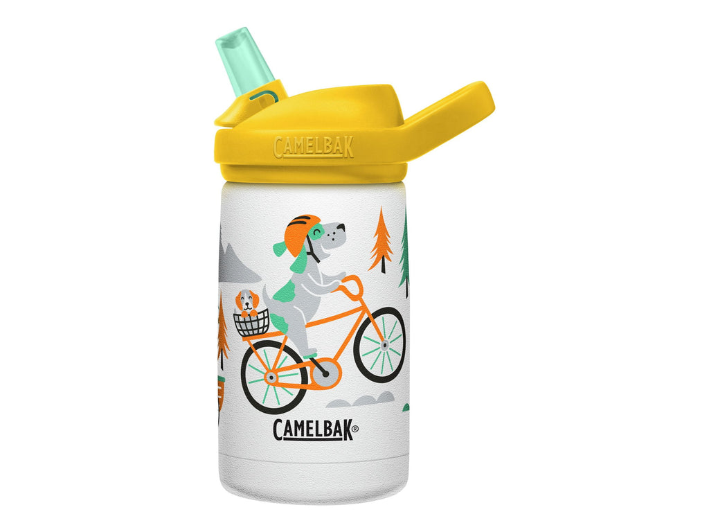 CamelBak Eddy+ Kids - Water bottle - Size 4.25 in x 2.91 in - Height 6.5 in - 12 fl.oz - biking dogs - DKUY