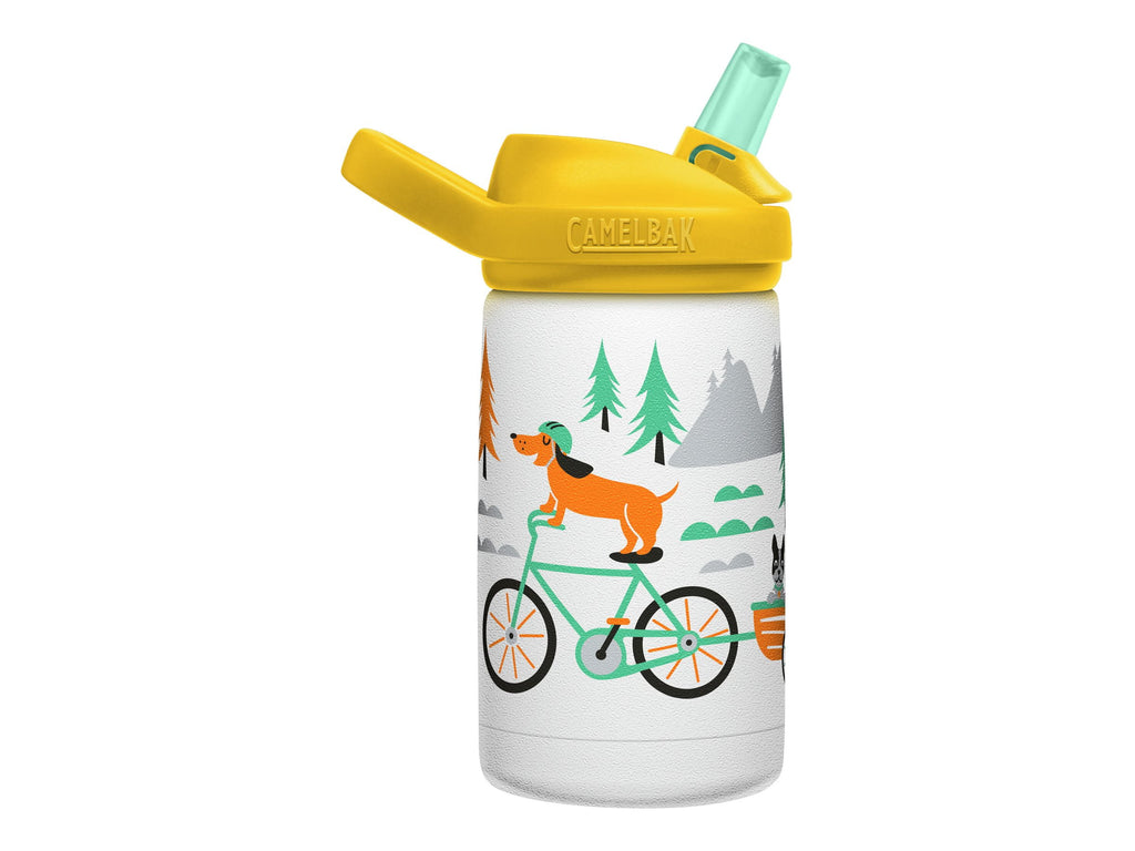 CamelBak Eddy+ Kids - Water bottle - Size 4.25 in x 2.91 in - Height 6.5 in - 12 fl.oz - biking dogs - DKUY