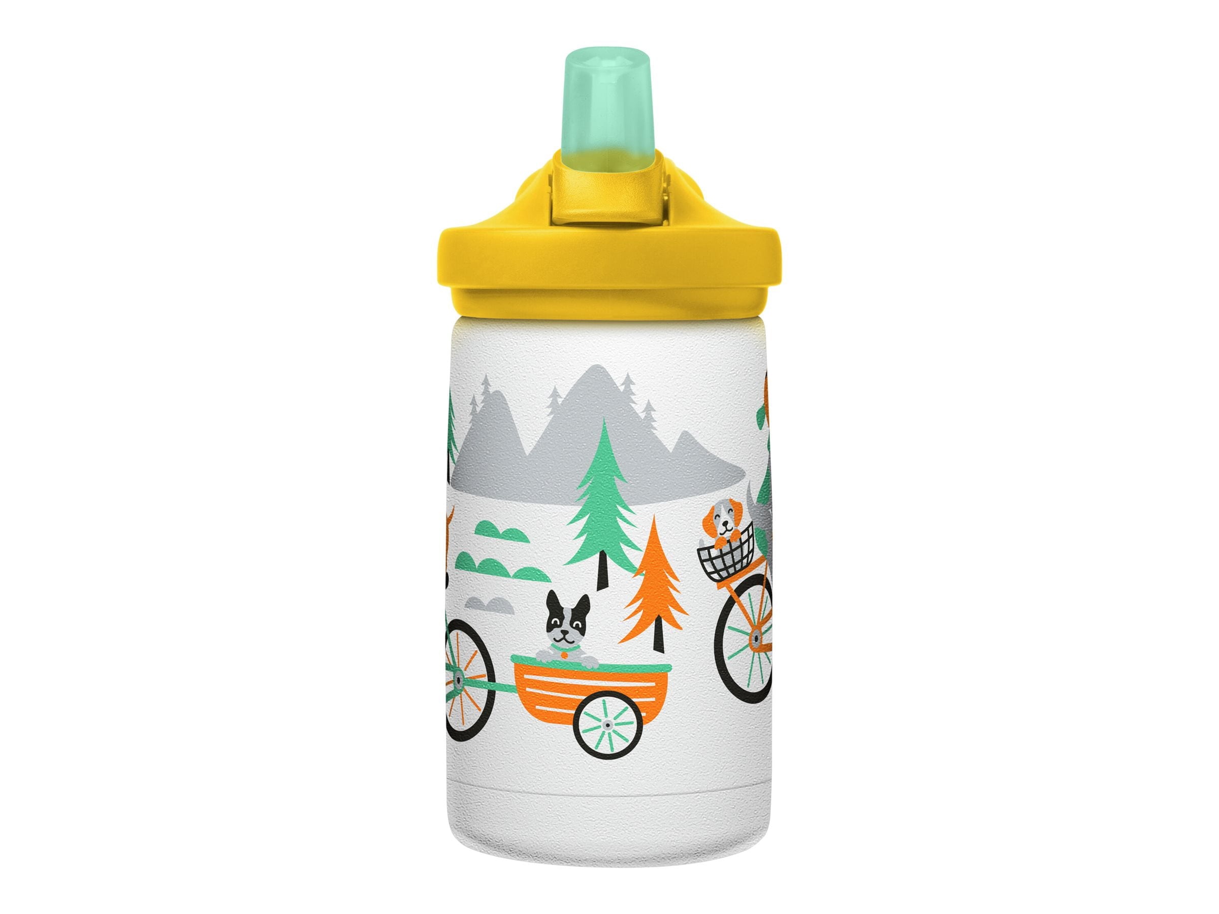 CamelBak Eddy+ Kids - Water bottle - Size 4.25 in x 2.91 in - Height 6.5 in - 12 fl.oz - biking dogs - DKUY