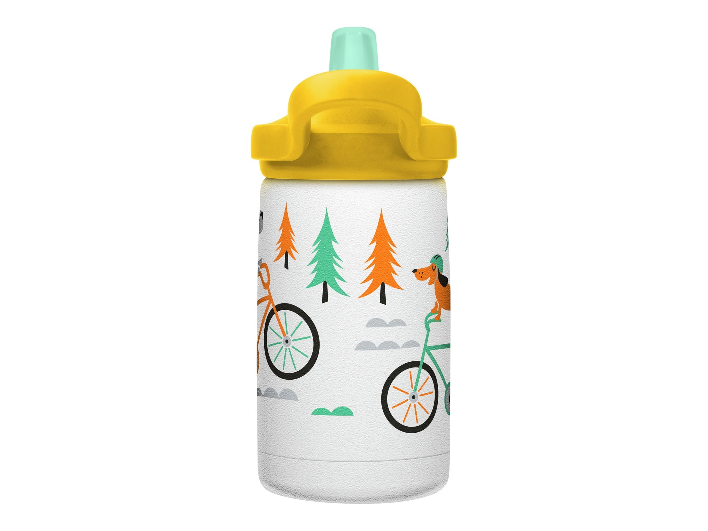 CamelBak Eddy+ Kids - Water bottle - Size 4.25 in x 2.91 in - Height 6.5 in - 12 fl.oz - biking dogs - DKUY
