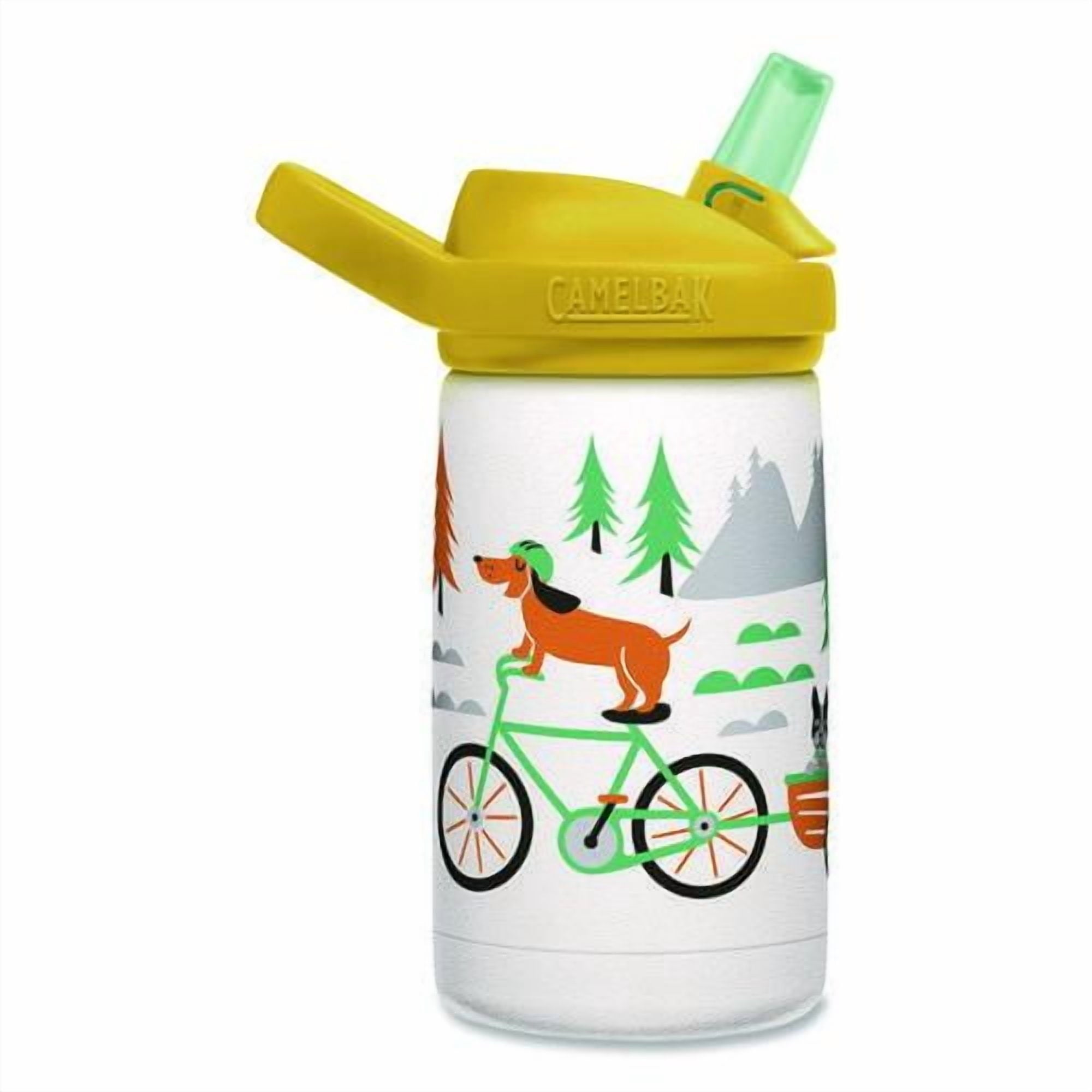 CamelBak Eddy+ Kids - Water bottle - Size 4.25 in x 2.91 in - Height 6.5 in - 12 fl.oz - biking dogs - DKUY