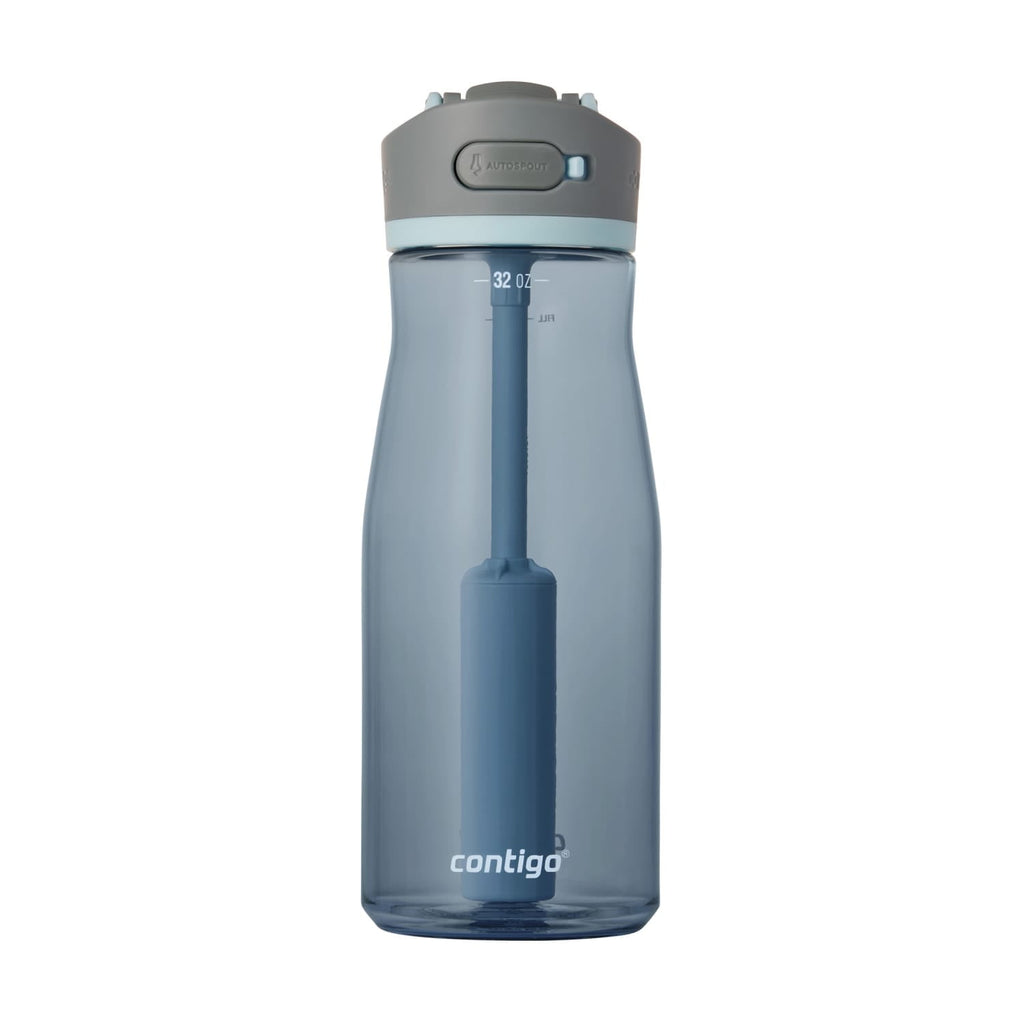 Contigo Wells Plastic Filter Water Bottle with AUTOSPOUT Straw Lid, 32 oz., Dark Ice - YH8S