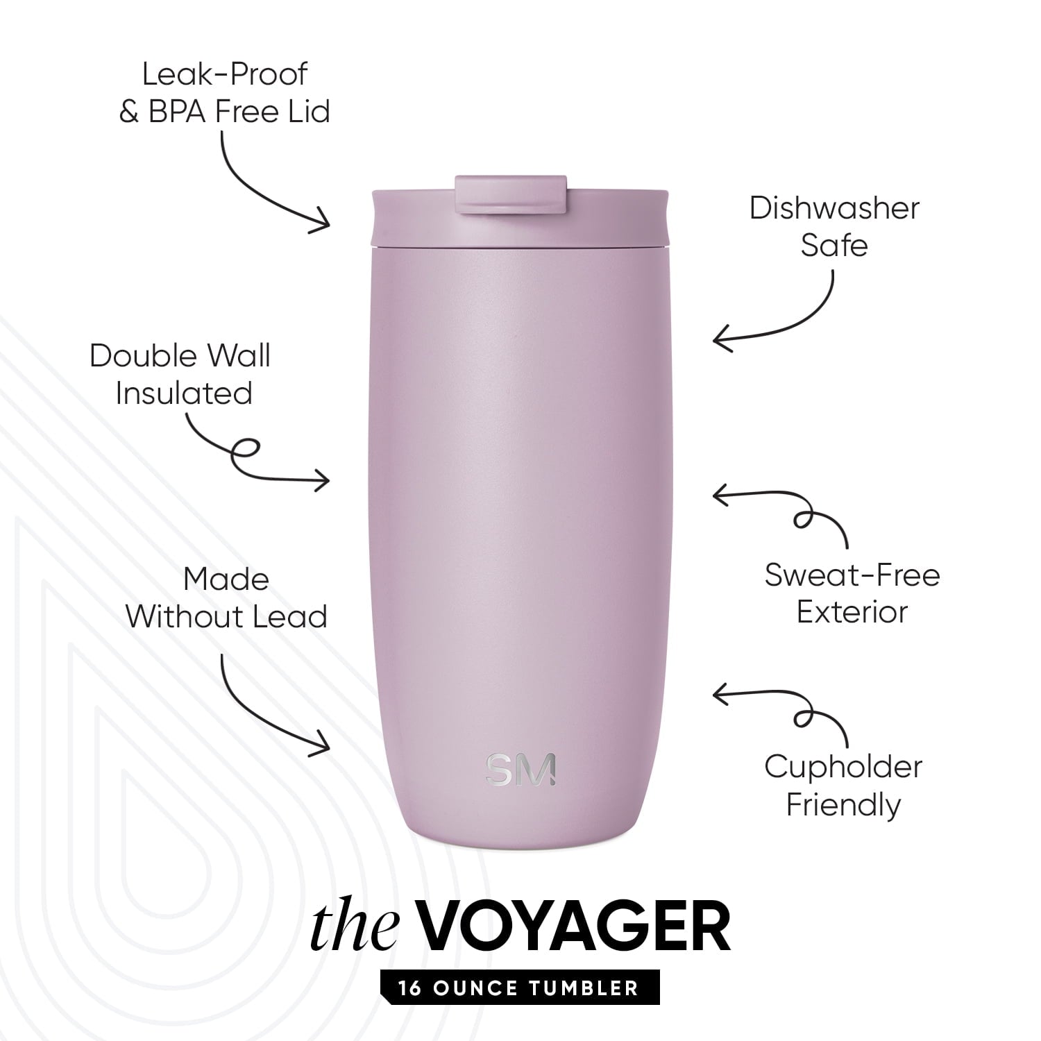 Simple Modern 16 fl oz Insulated Stainless Steel Voyager Coffee Tumbler with Insulated Flip Lid - YNI1