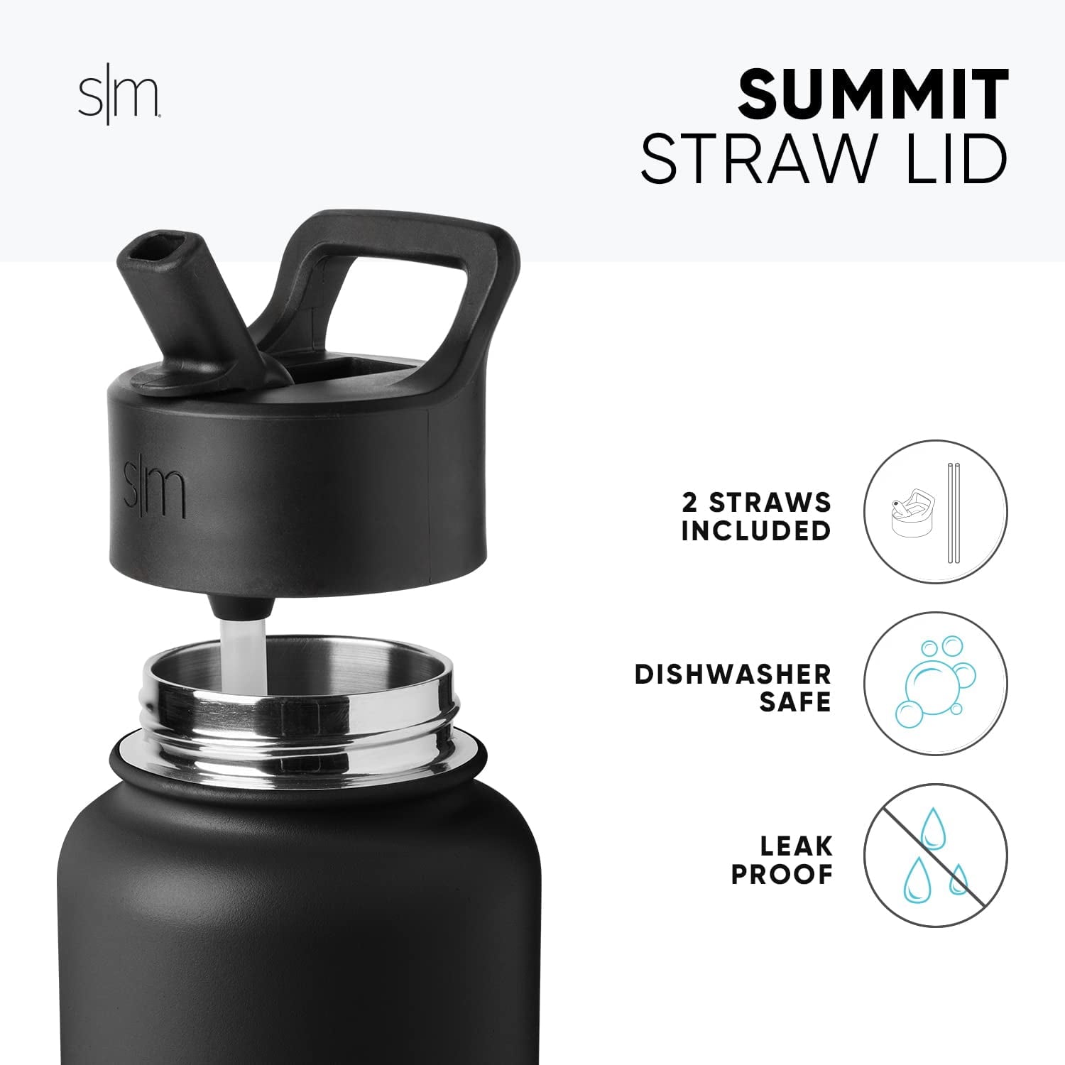 Simple Modern Kids Water Bottle with Straw Lid Vacuum Insulated Stainless Steel Metal Thermos Bottles | Reusable Leak Proof BPA-Free Flask for School | Summit Collection | 18oz, Blush -Blush - TBVJ