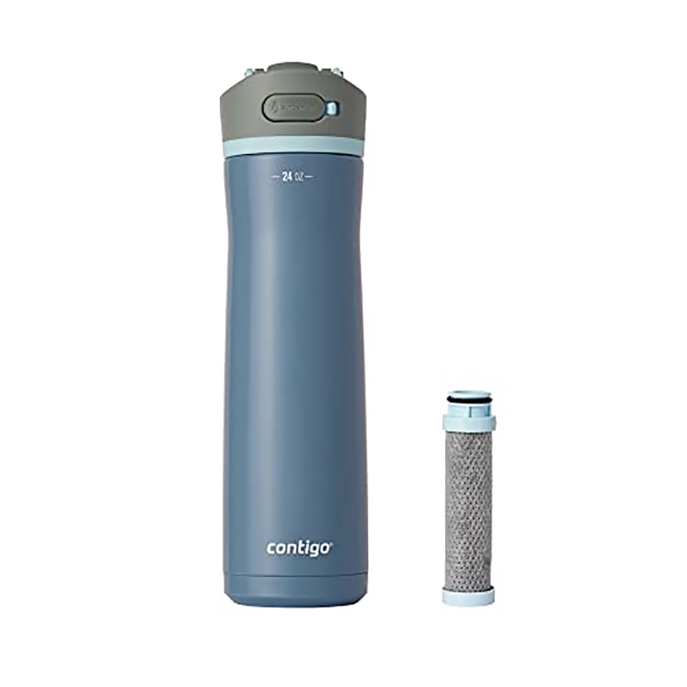 Contigo 24 oz. Wells Chill Stainless Steel Filter Bottle w/ Filters - Dark Ice - EGQT