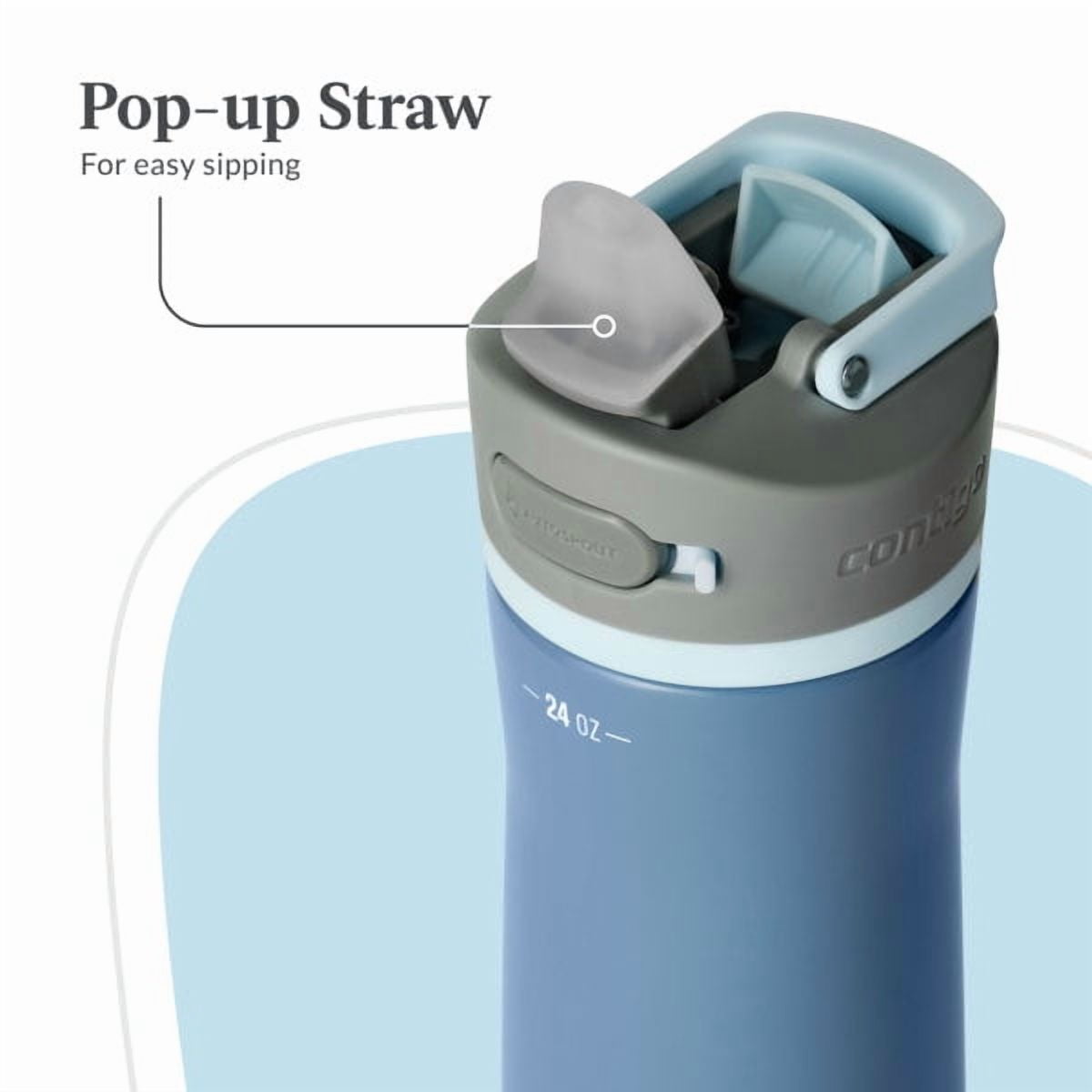 Contigo 24 oz. Wells Chill Stainless Steel Filter Bottle w/ Filters - Dark Ice - EGQT