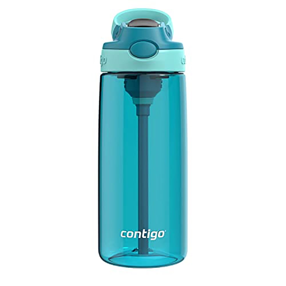 Contigo Leakproof lid 591 mL Juniper Jade Aubrey Plastic Water Bottle with Straw - 5WG3
