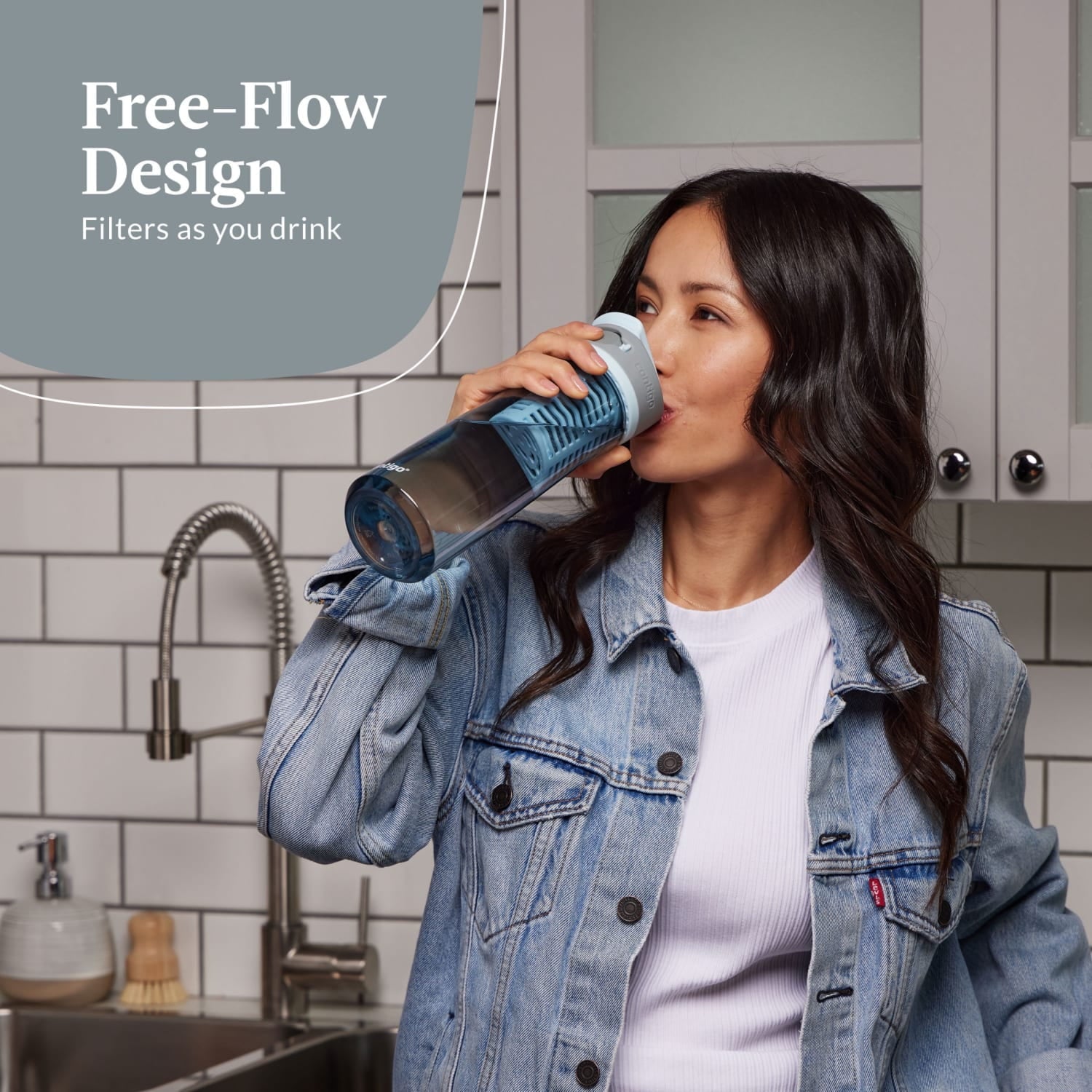 Contigo Clybourn FreeFlow Filter Water Bottle Replacement Filter, 1 Count - 6O74