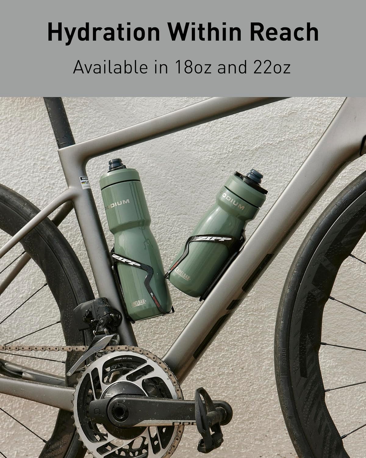 CamelBak Podium 22oz Insulated Stainless Steel Bike Water Bottle, Pacific - UDHL