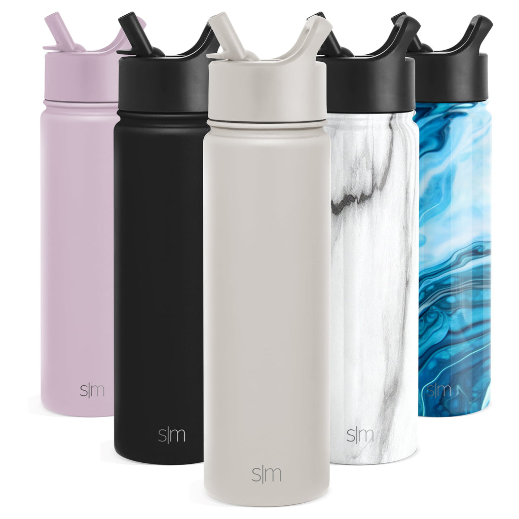 Simple Modern Summit Water Bottle Straw Lid Vacuum Insulated Stainless Steel Bottle | 22 fl oz - CO4B