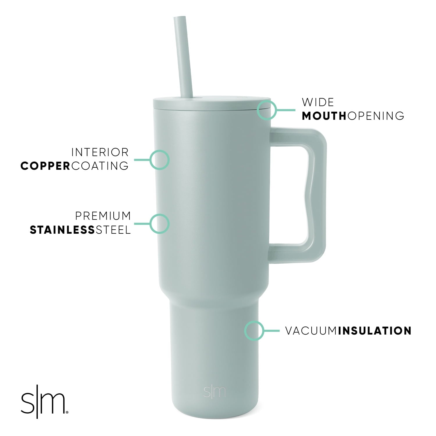 Simple Modern 40 fl oz Insulated Stainless Steel Trek Tumbler with Straw Lid | 80s Mix - H2J5