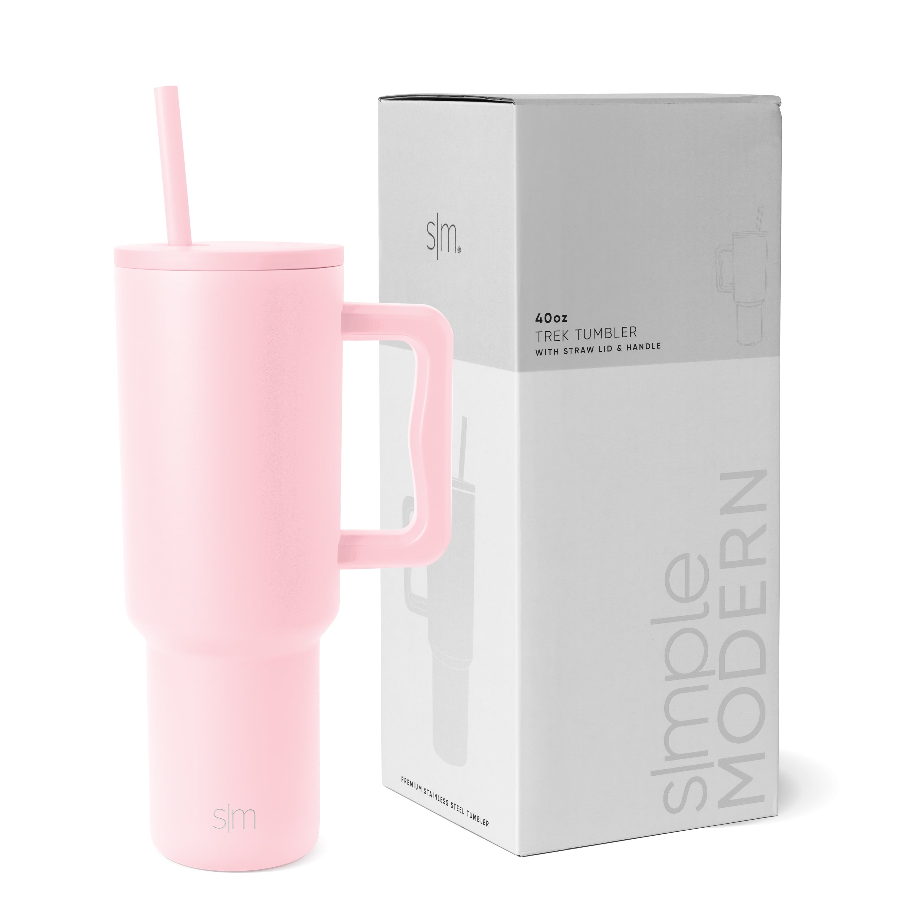 Simple Modern 40 fl oz Insulated Stainless Steel Trek Tumbler with Straw Lid | 80s Mix - H2J5
