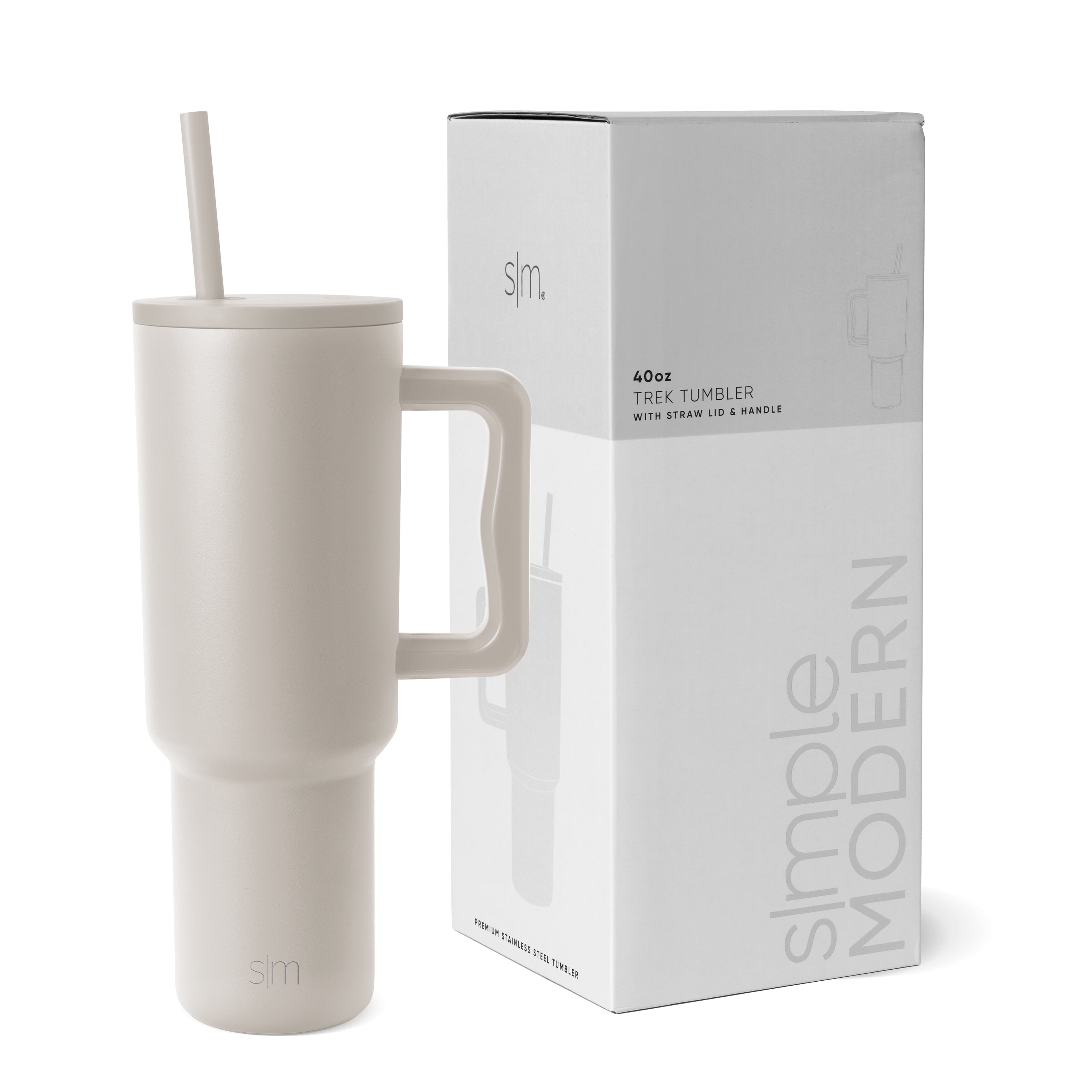 Simple Modern 40 fl oz Insulated Stainless Steel Trek Tumbler with Straw Lid | 80s Mix - H2J5