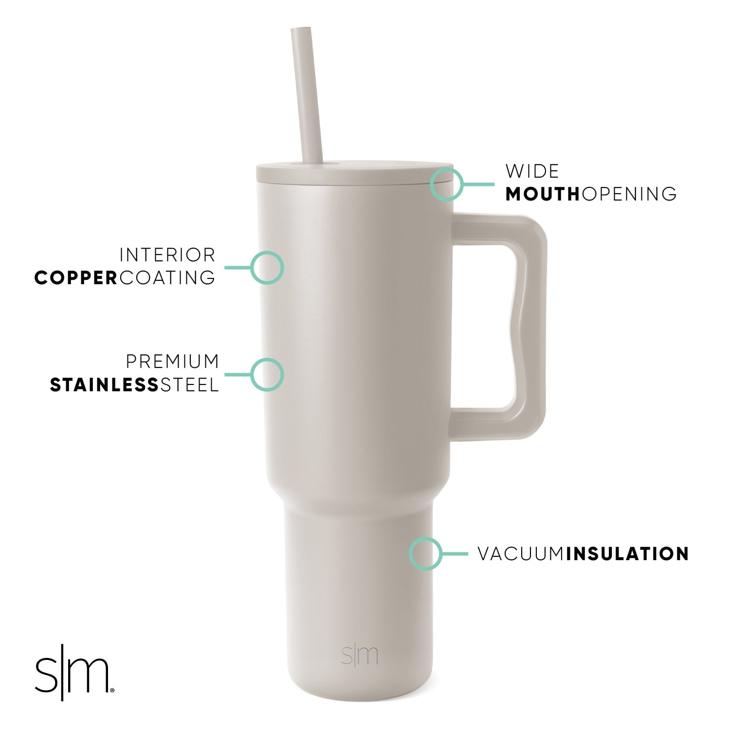 Simple Modern 40 fl oz Insulated Stainless Steel Trek Tumbler with Straw Lid | 80s Mix - H2J5