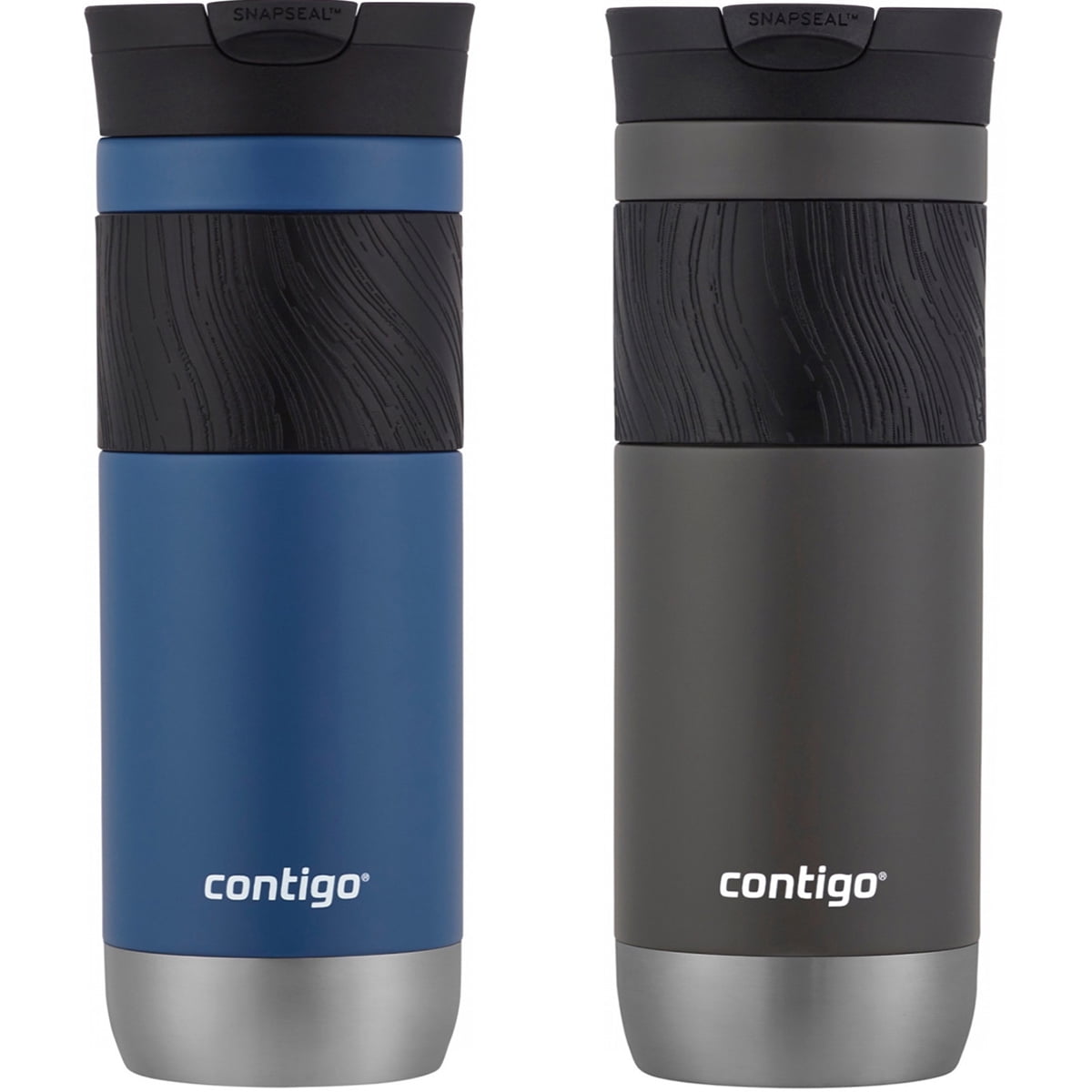 Contigo Byron 2.0 Stainless Steel Travel Mug with SNAPSEAL Lid and Grip, 20 oz, Sake &amp; Blue Corn, 2-Pack - 9K56