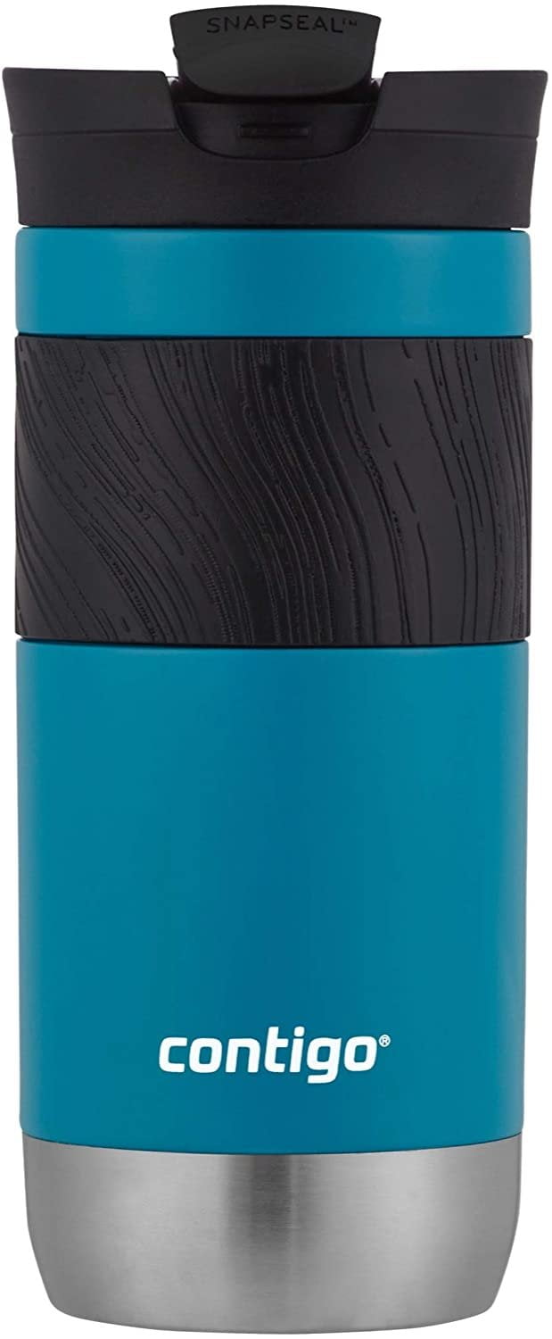 Contigo Byron 2.0 Stainless Steel Travel Mug with SNAPSEAL Lid and Grip, 20 oz, Sake &amp; Blue Corn, 2-Pack - 9K56