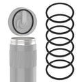 Linkidea 6 Pack Water Bottle Gasket Replacement Compatible with Contigo Byron Snapseal Travel Mug 16oz/20oz, Silicone O Ring Leak Proof Rubber Seal with Tweezer for Bottle Lid, Black - 43IC