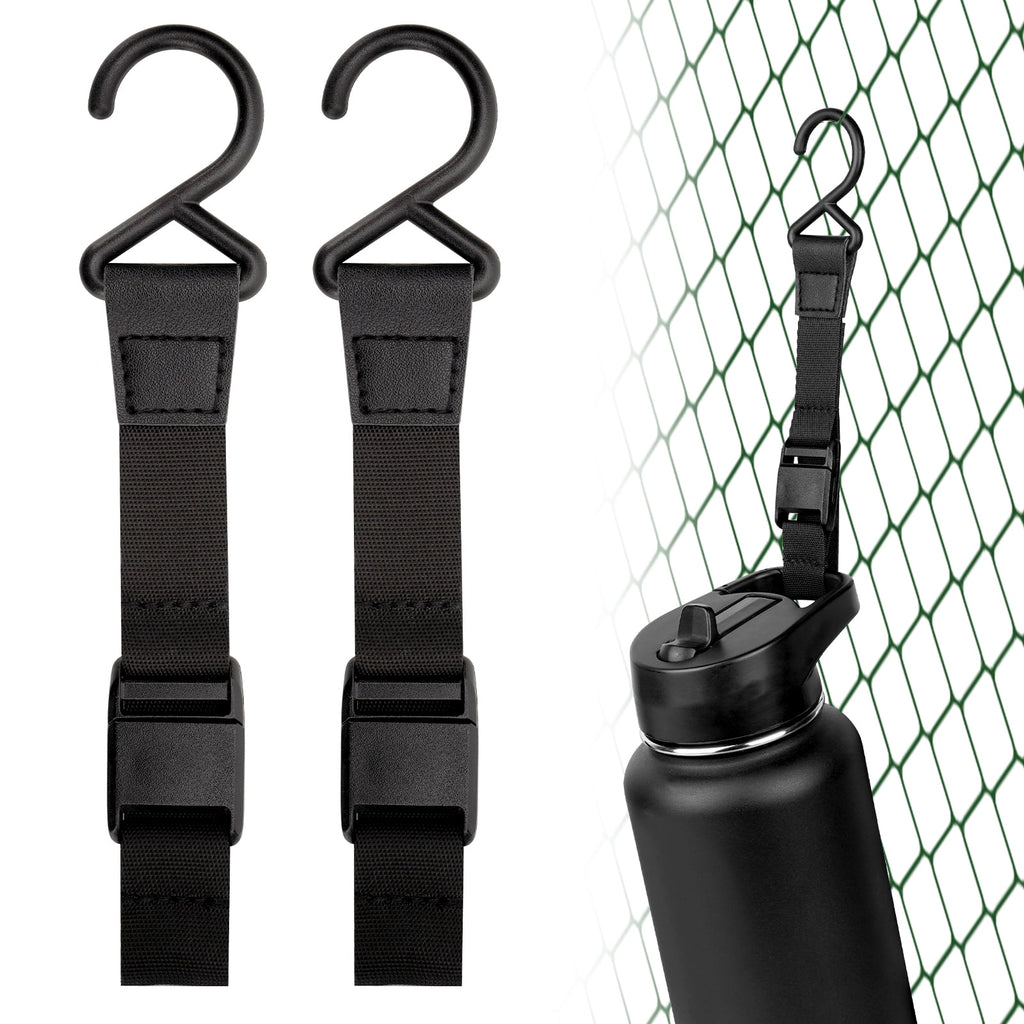 Linkidea 2 Pack Fence Hooks for Waterbottle, Compatible with Stanley, Nalgene, IRON FLASK with Handle Bottle &amp; Tumbler, S Shaped Hook Hanger Magnetic Buckle for Outdoor Sports Camping - SEIC