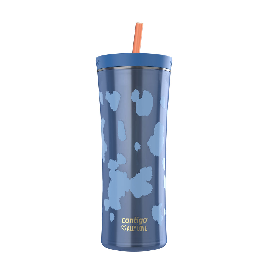 Contigo 20oz Shake &amp; Go Tumbler, Plastic with Straw, Stellar Jay Cowhide Couture - S5W7