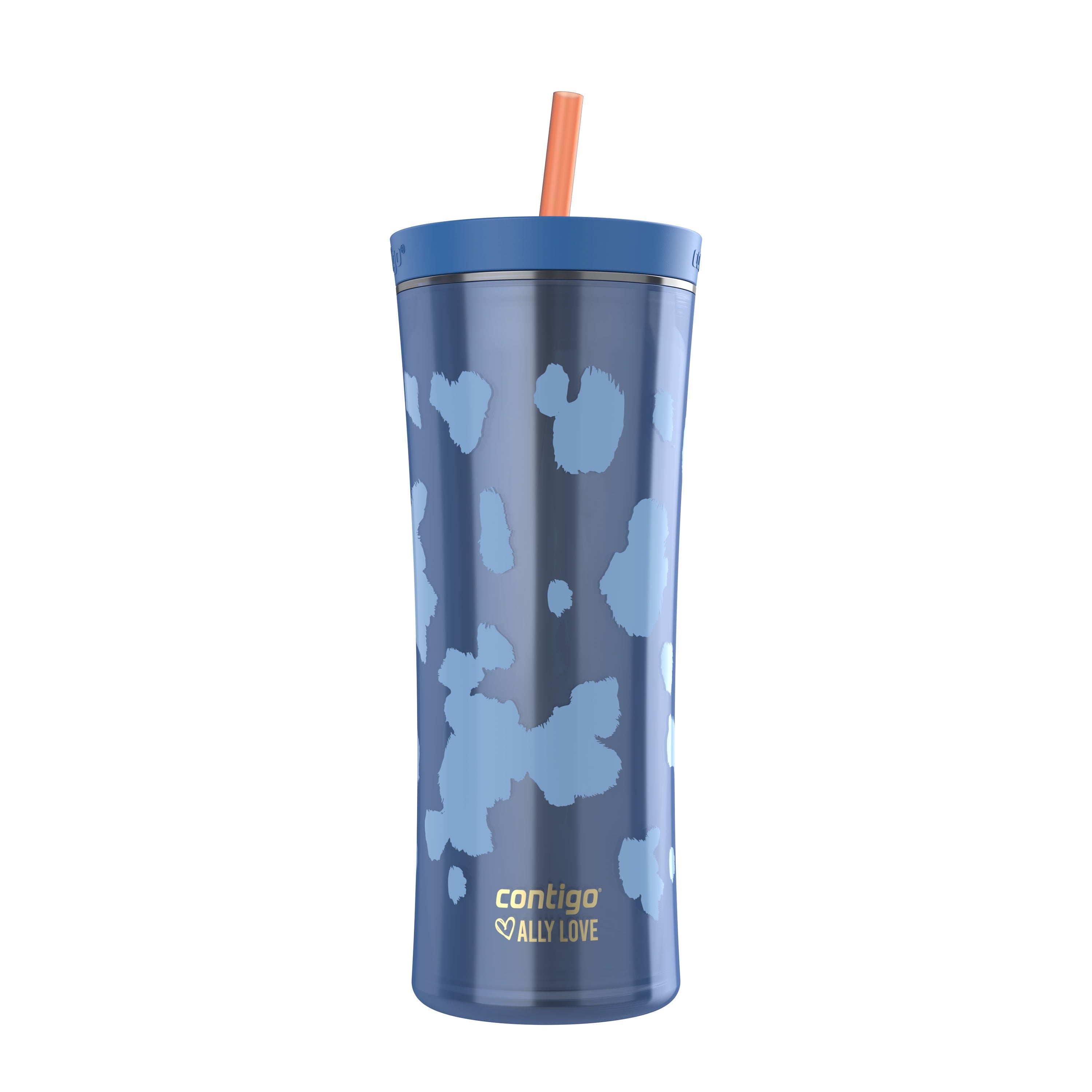 Contigo 20oz Shake &amp; Go Tumbler, Plastic with Straw, Stellar Jay Cowhide Couture - S5W7