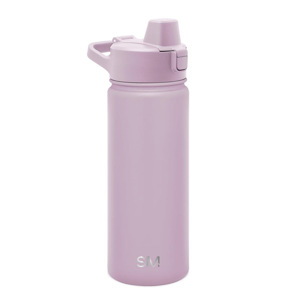 Simple Modern 18 fl oz Insulated Stainless Steel Summit Water Bottle with Covered Silicone Straw Lid | Sweet Taffy - RULS