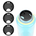 Linkidea 4 Pack Water Bottle Silicone Splashguard Compatible with Nalgene Sustain Wide Mouth 32oz, Anti-Spill Splash Guard for Wide-Necked Bottles with 53mm Opening, Waterbottle Easy Sipper - T20Y